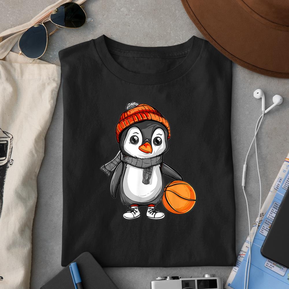 Cute Basketball Penguin T-Shirt
