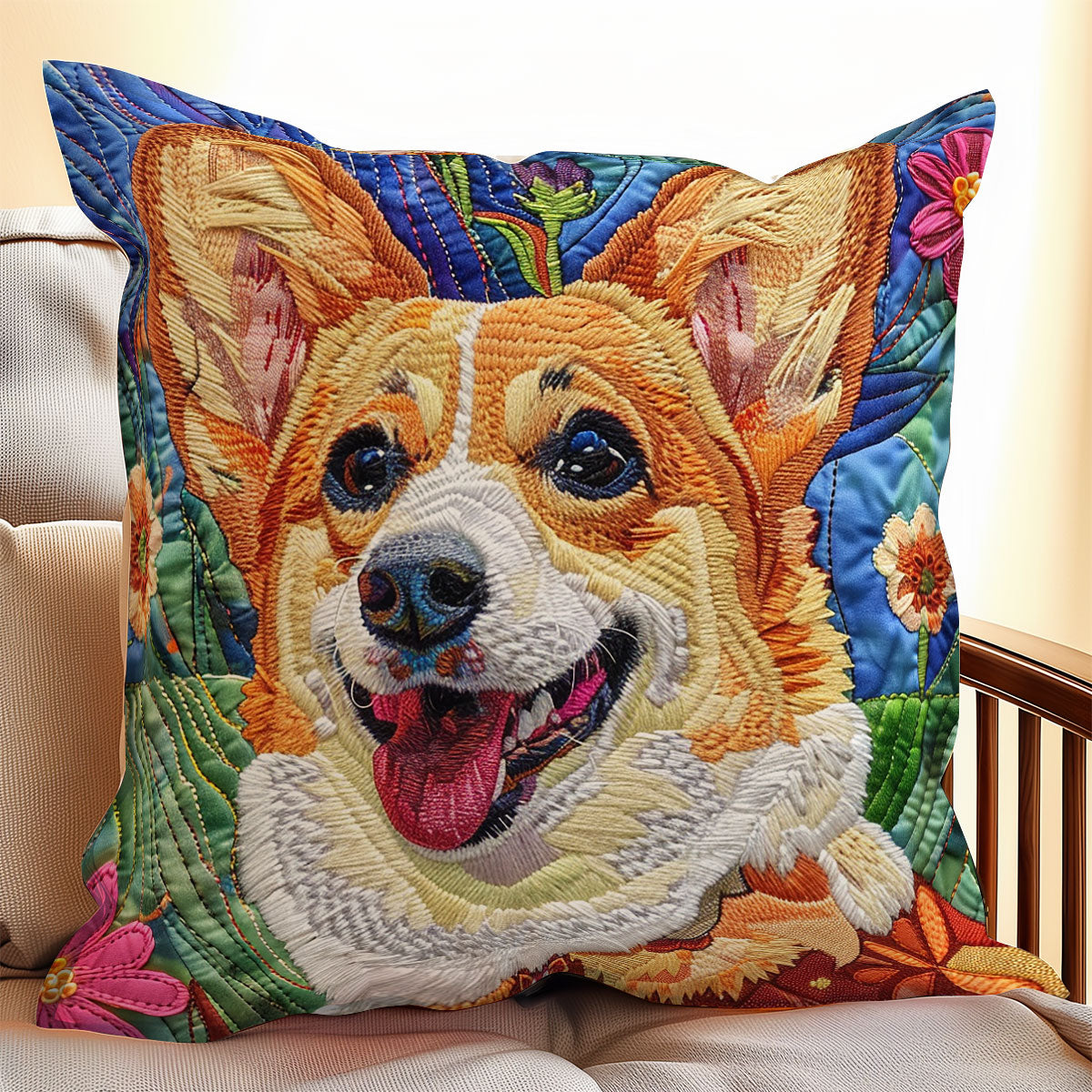 Cute Corgi Quilt Pillow Case Best Themed Dog Lovers Corgi Christmas Presents