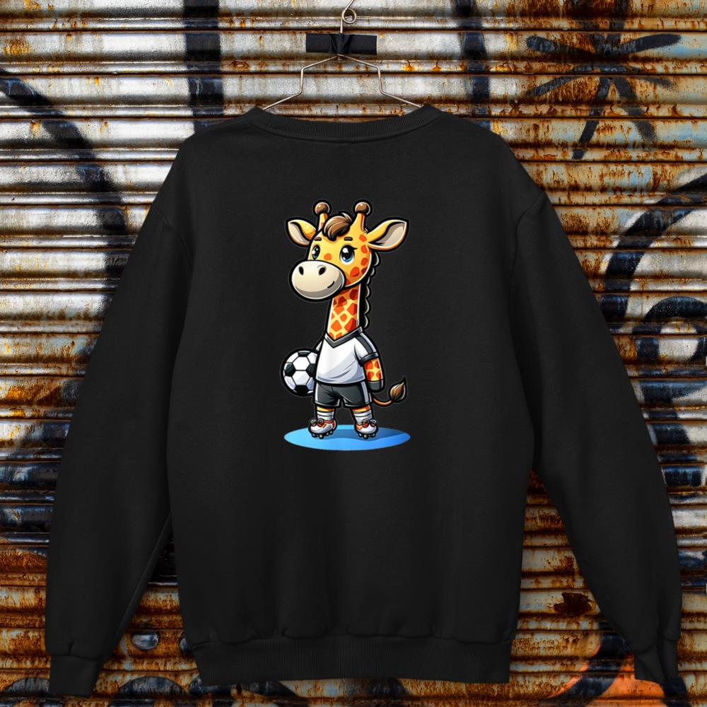 Cute Soccer Player Giraffe Sweatshirt