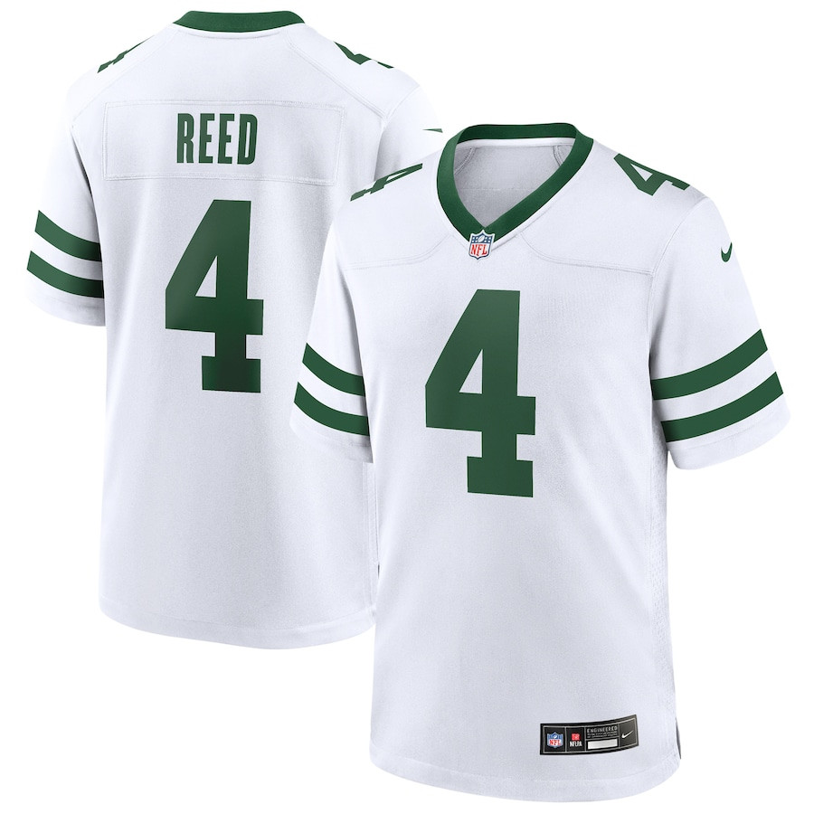 D.J. Reed 4 New York Jets Game Men Jersey - Legacy White - JSDV147
