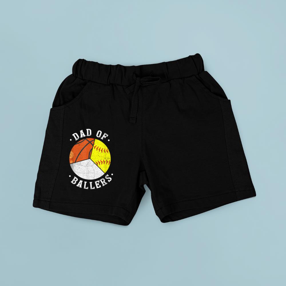Dad Of Ballers Funny Softball Volleyball Basketball Dad Short