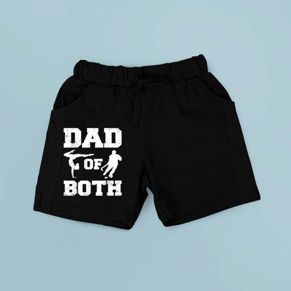 Dad Of Both Funny Gymnastics Hockey Dad Short
