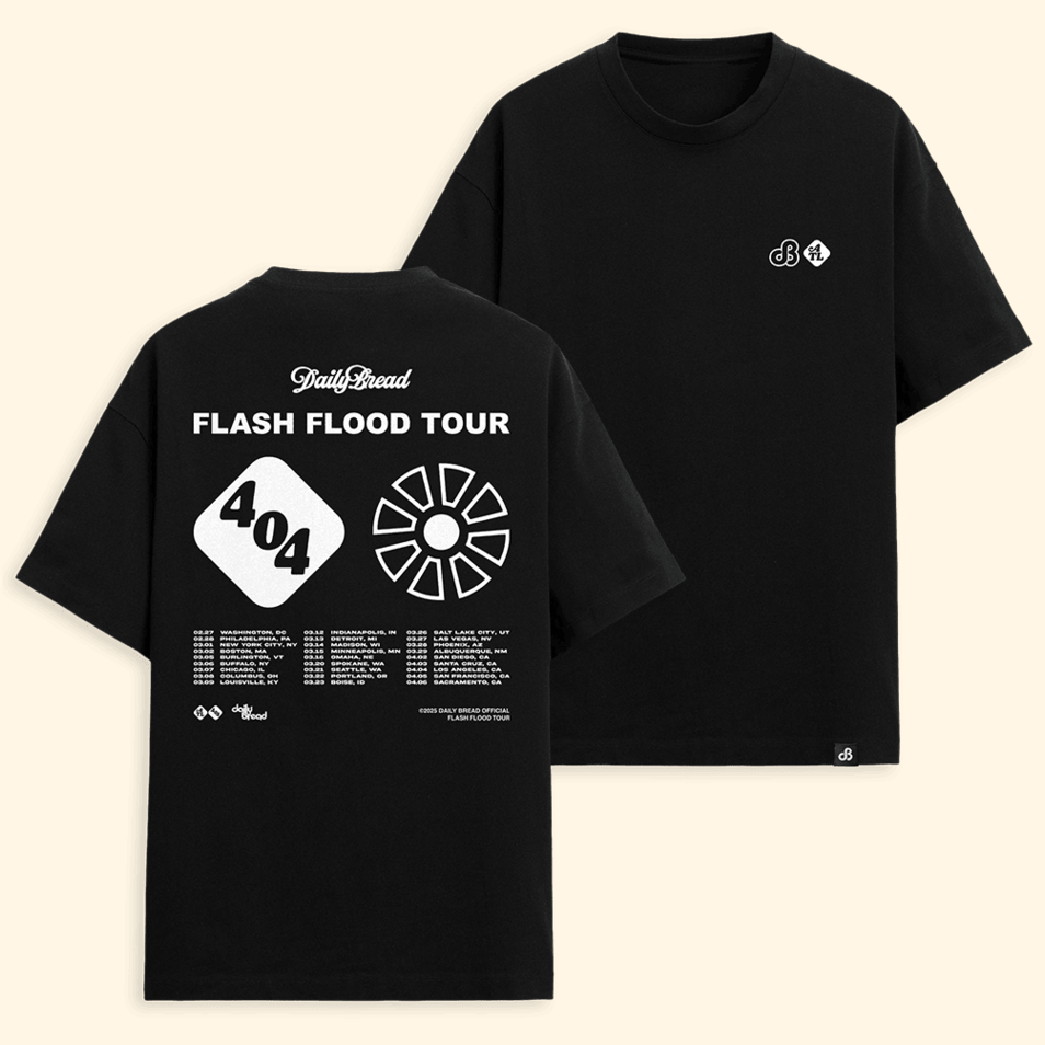 Daily Bread Flash Flood Tour 404 T-Shirt Daily Bread Merch Father's Day Gifts For Music Fans