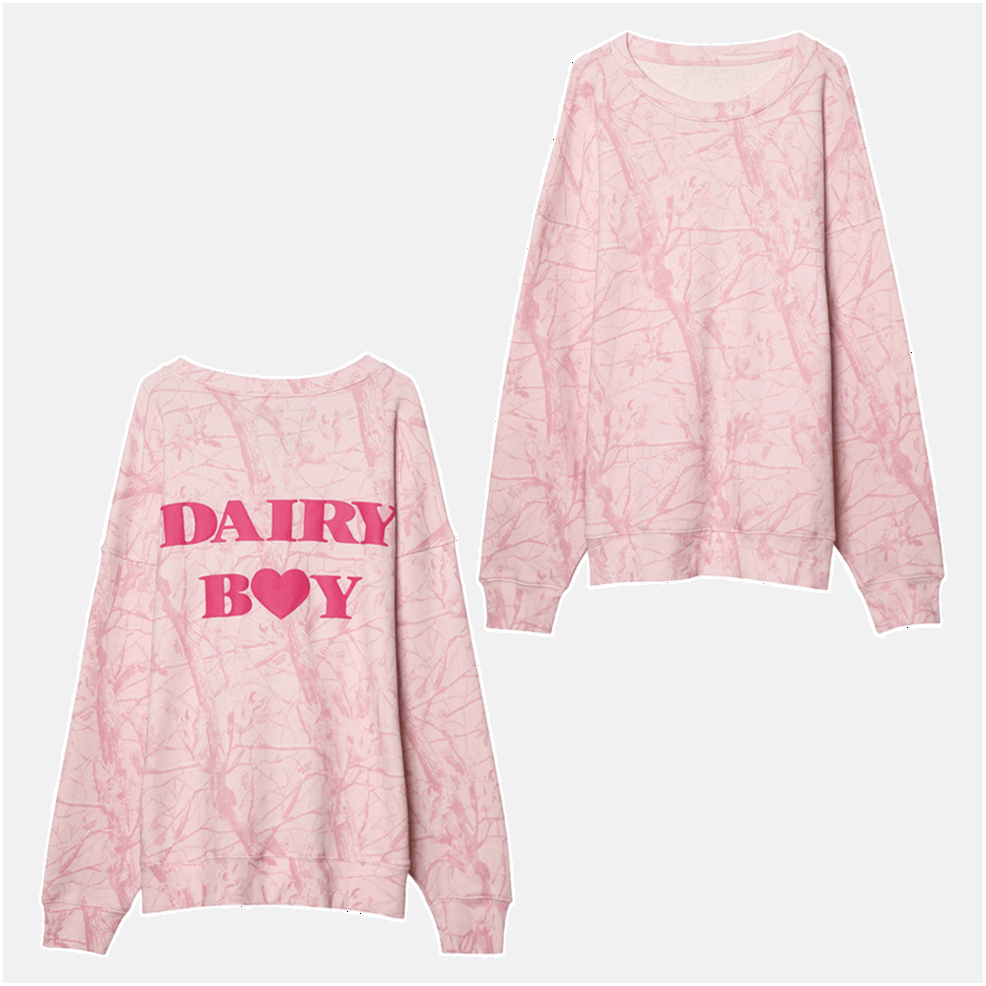 Dairy Boy Pink Camo Sweatshirt Bubblegum Camo Sweatshirt Gifts For Mom Gifts For Besties