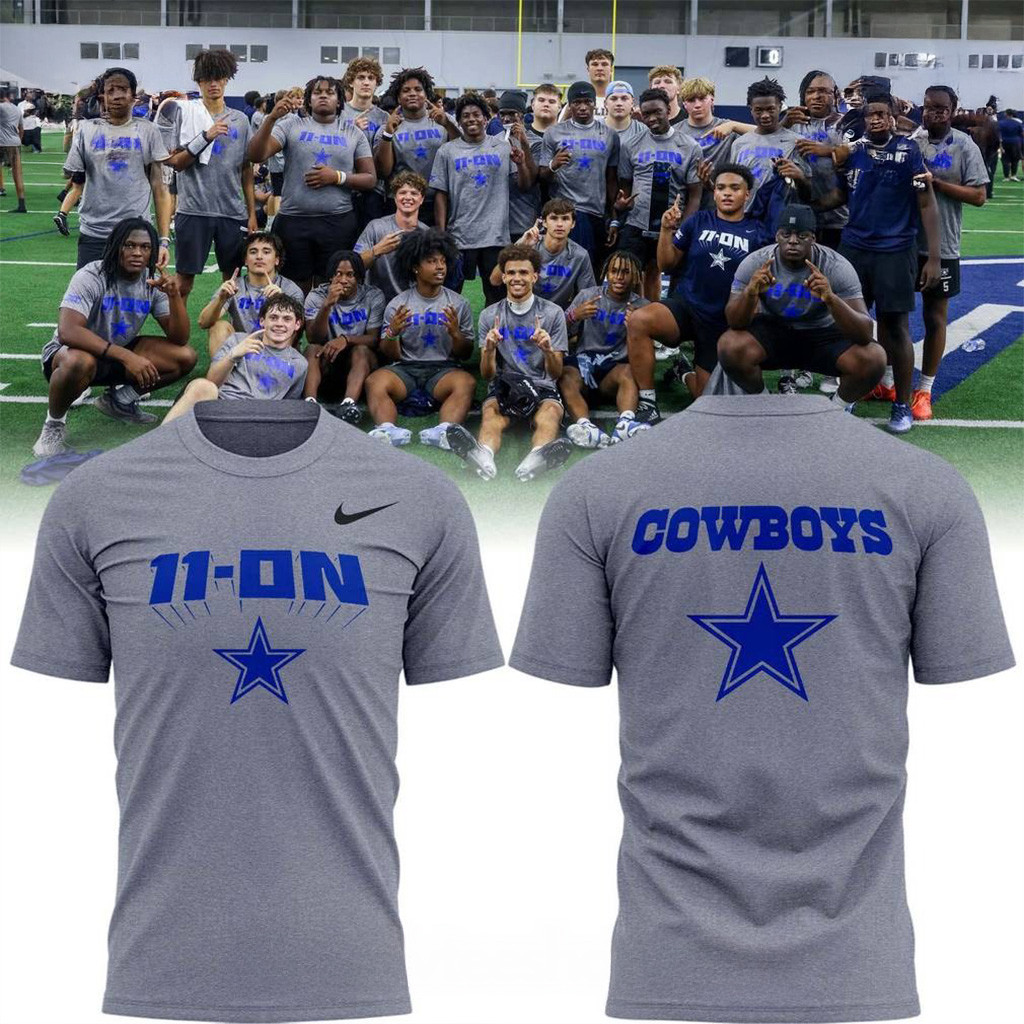 Dallas Cowboys 11On Grey Shirt Dallas Cowboys Merch Gifts For Dad