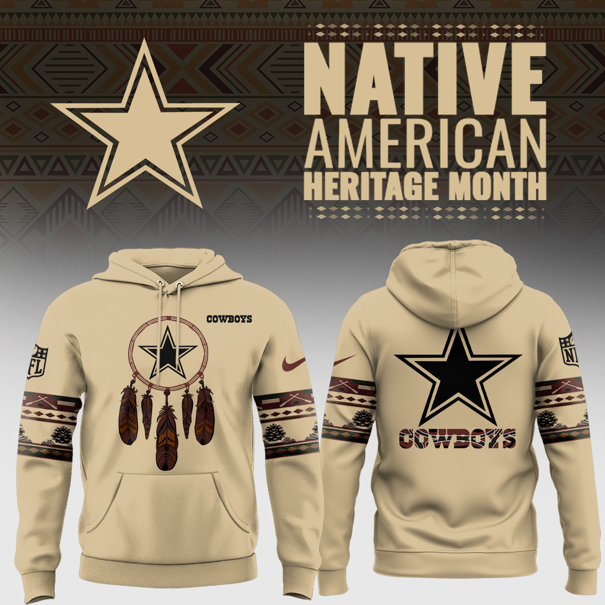 Dallas Cowboys America Native Hoodie Best Gift For Football Lovers