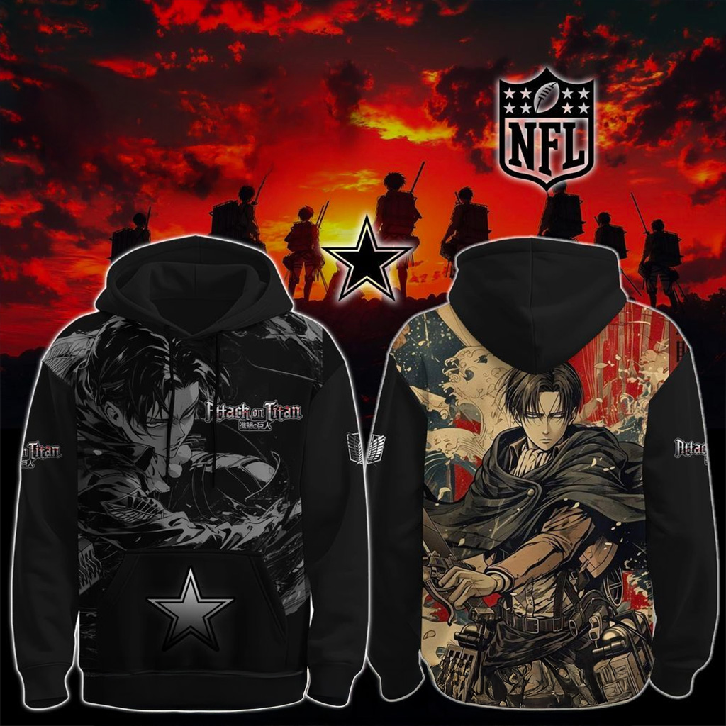 Dallas Cowboys X Attack On Titan Hoodie 2025 Dallas Cowboys Merch Football Gifts For Men