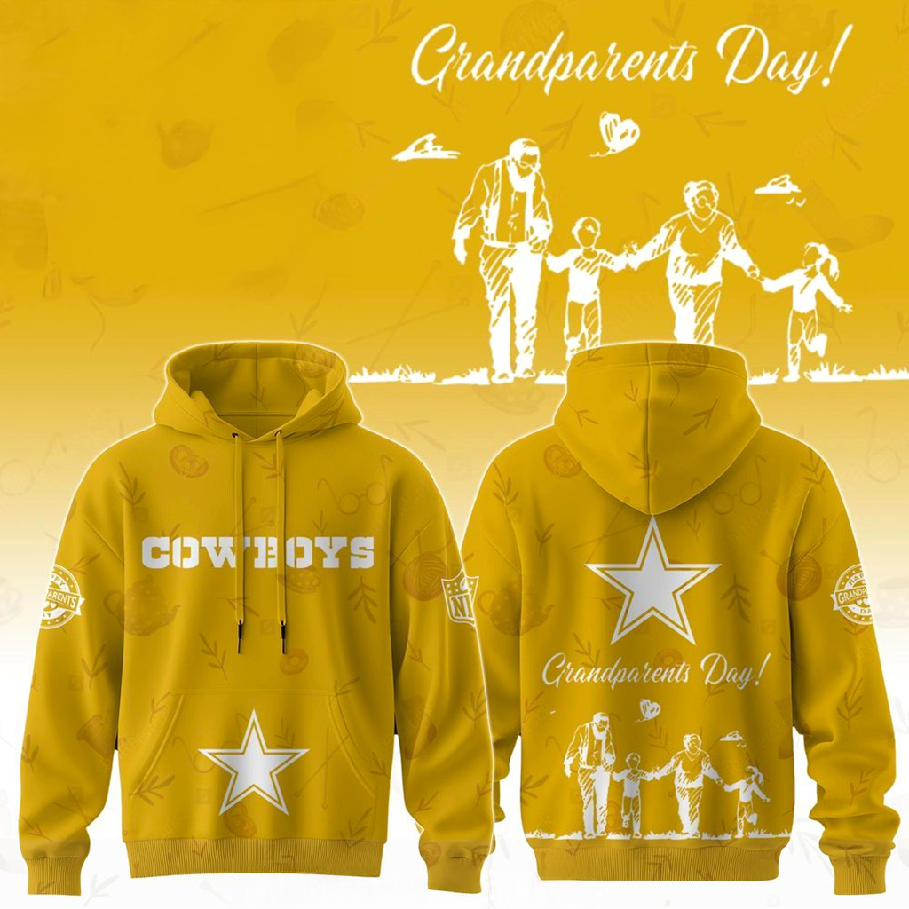 Dallas Cowboys X Grandparents Day 2025 Hoodie Dallas Cowboys Merch Gifts For Dad