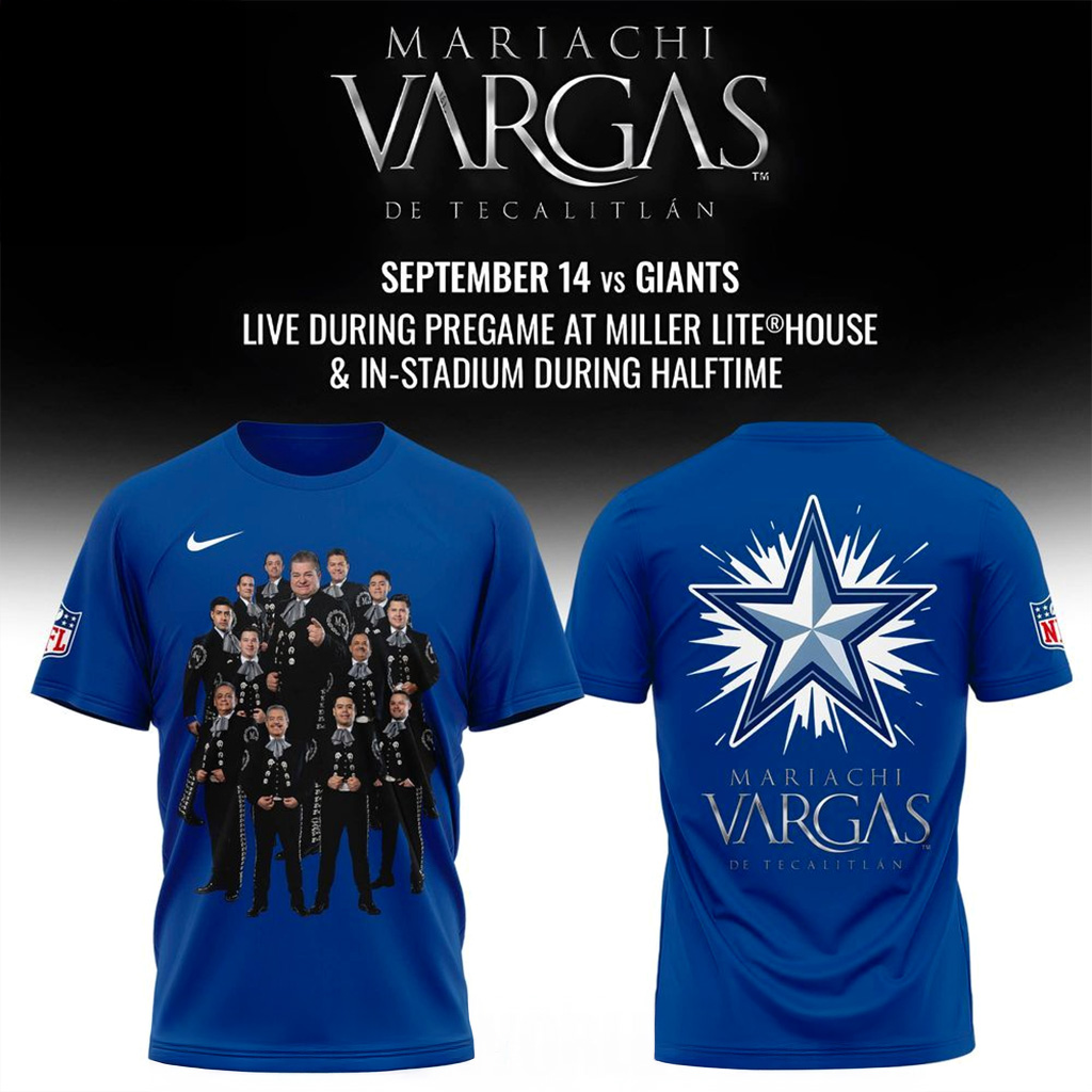 Dallas Cowboys X Mariachi Vargas T-Shirt Dallas Cowboys Merch Football Fan Gift Ideas