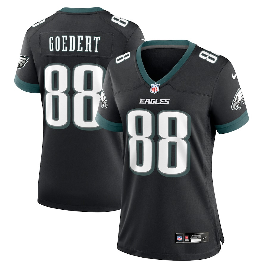 Dallas Goedert 88 Philadelphia Eagles Alternate Game Women Jersey - Black - JSDV307