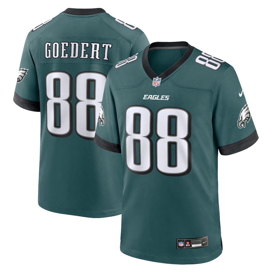 Dallas Goedert 88 Philadelphia Eagles Team Game Men Jersey - Midnight Green - JSDV617