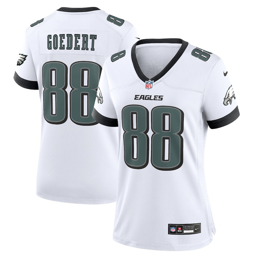 Dallas Goedert 88 Philadelphia Eagles White Game Women Jersey - White - JSDV228
