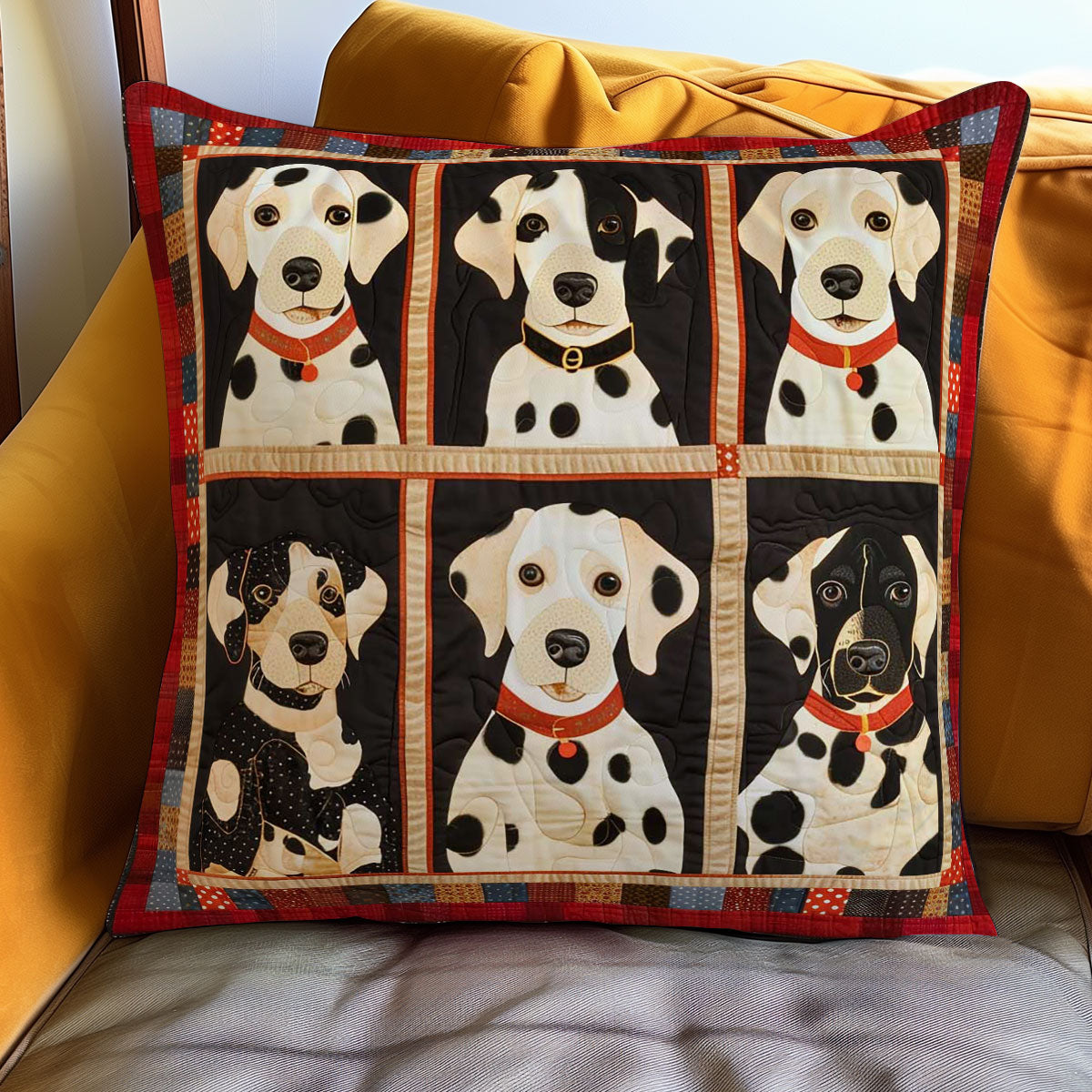 Dalmatian Dogs Quilt Pillow Case Good Christmas Xmas Presents For Dog Owners