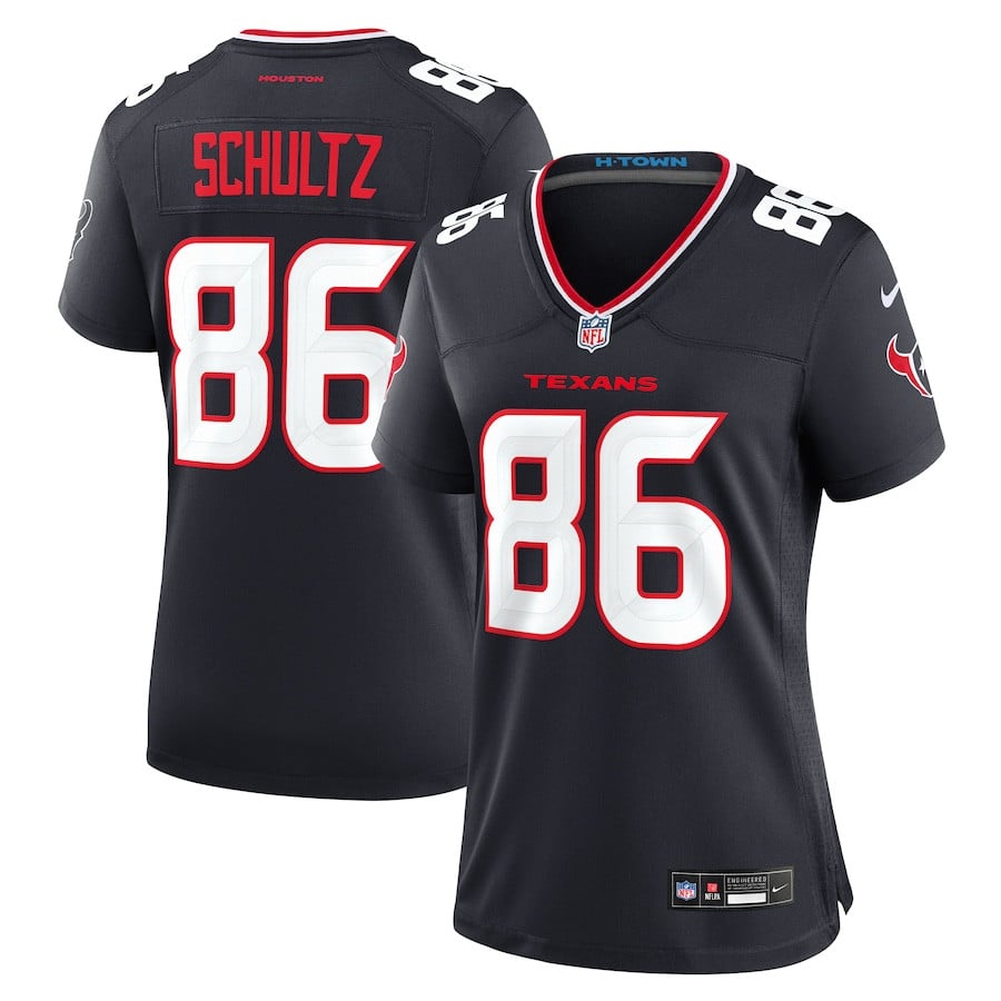 Dalton Schultz 86 Houston Texans Women's Team Game Jersey - Navy - JS289
