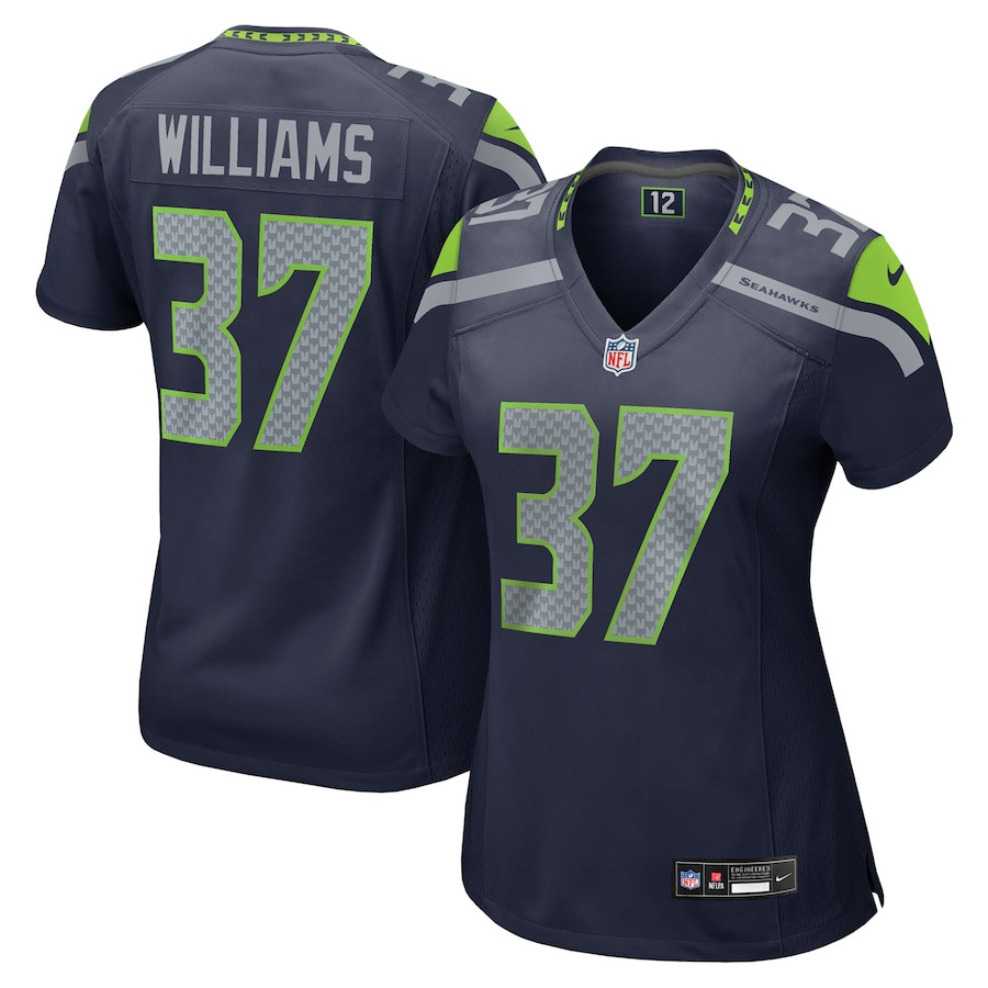 Damarion Williams 37 Seattle Seahawks Women's Game Jersey - Navy - JS240