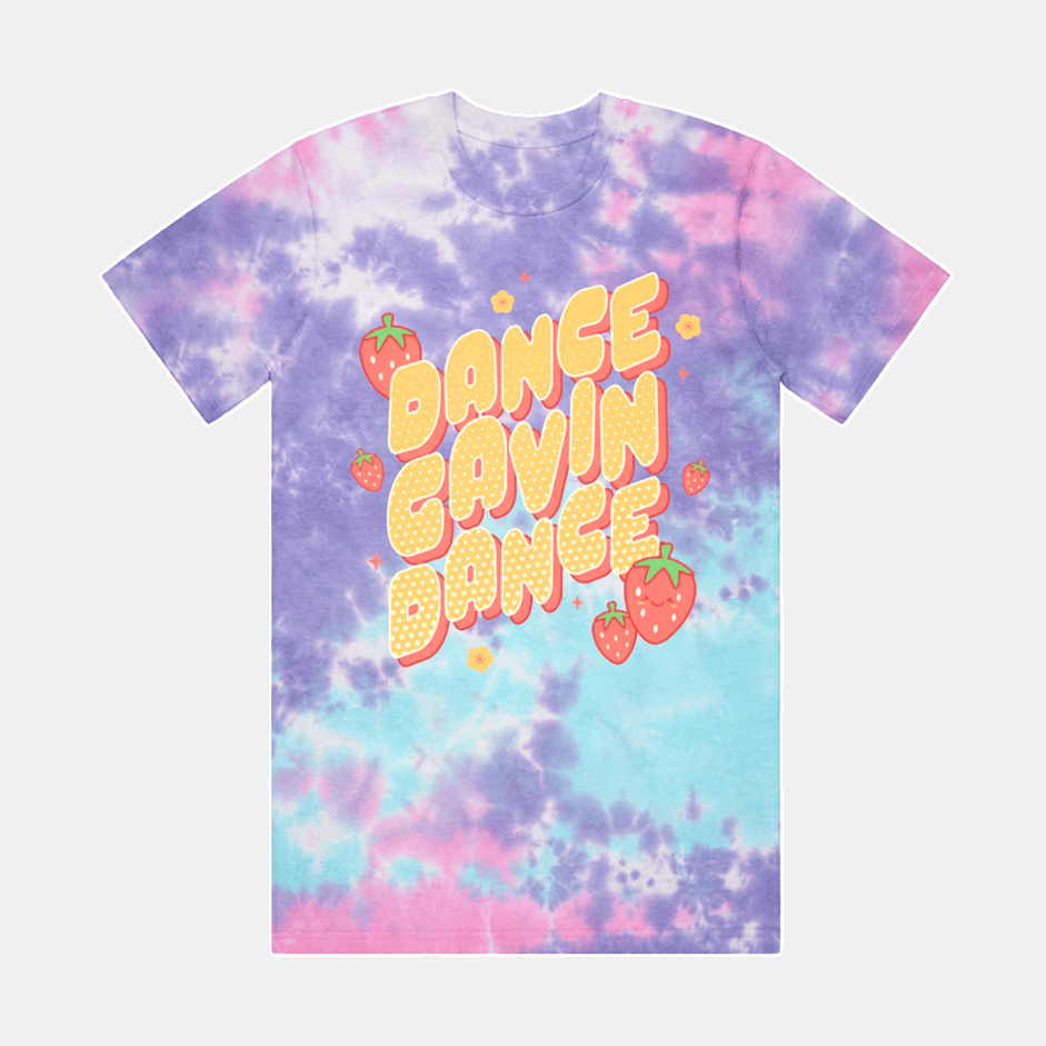 Dance Gavin Dance Merch Kawaii Strawberry Tie Dye T-Shirt Gifts For Music Fans Gifts For Fans