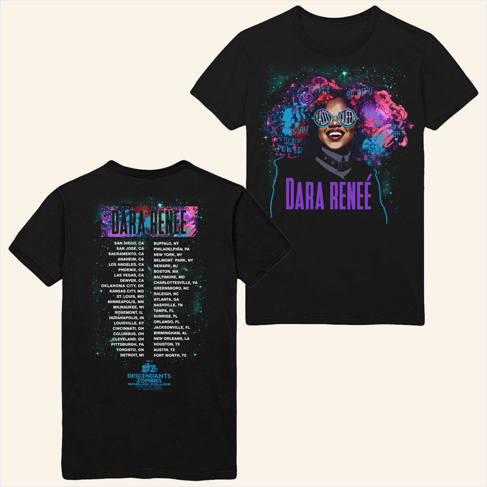 Dara Renee Cast T-Shirt Descendants Zombies Worlds Collide Tour Merch Birthday Gifts For Fans