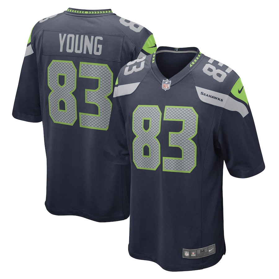 Dareke Young 83 Seattle Seahawks Game Men Jersey - College Navy - JS598
