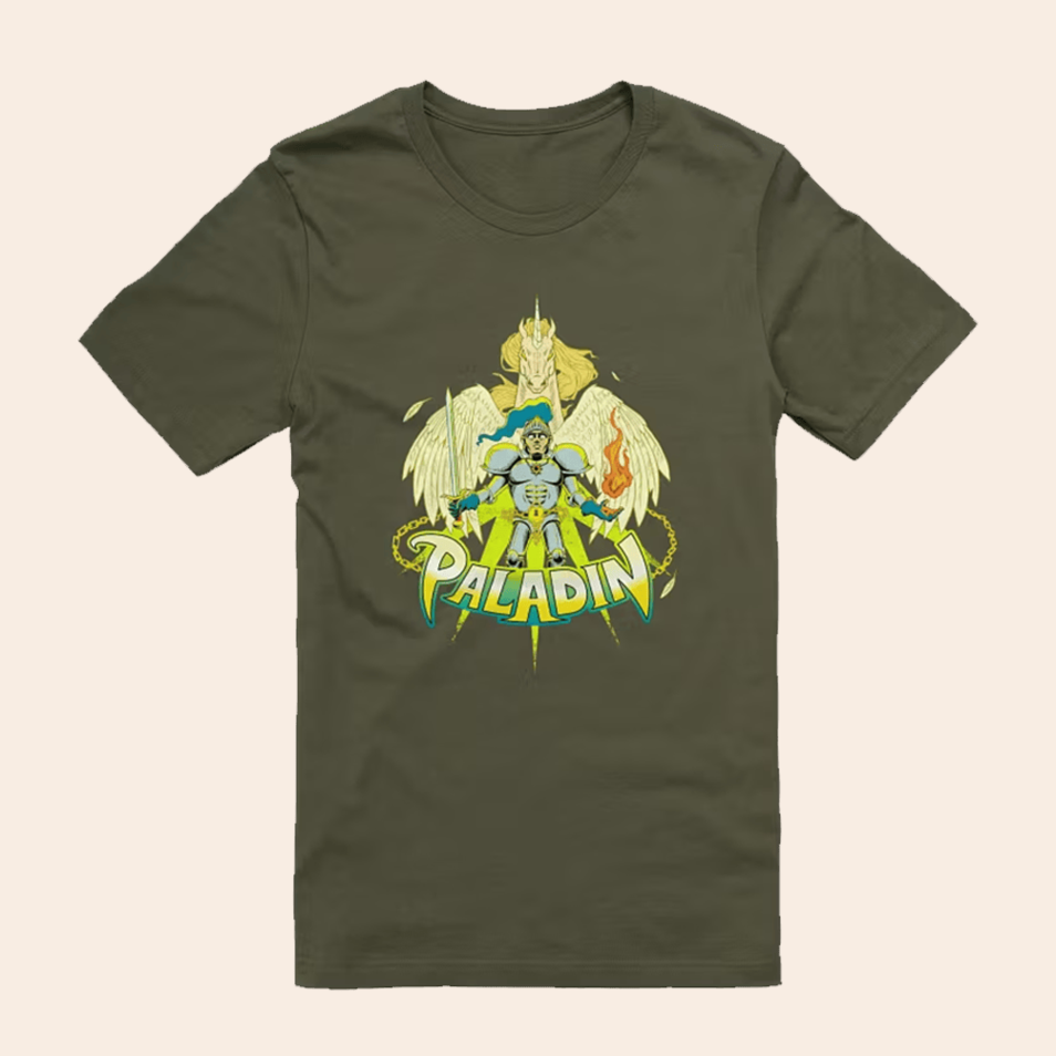 Dark Fantasy Paladin T-Shirt Dungeon Soup Merch Father's Day Birthday Gifts For Son In Law