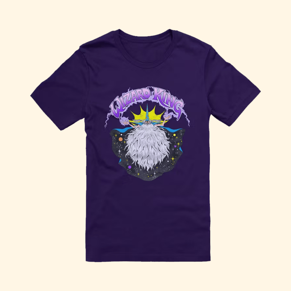 Dark Fantasy Wizard King T-Shirt Dungeon Soup Merch Best Father's Day Gifts For First Time Dad