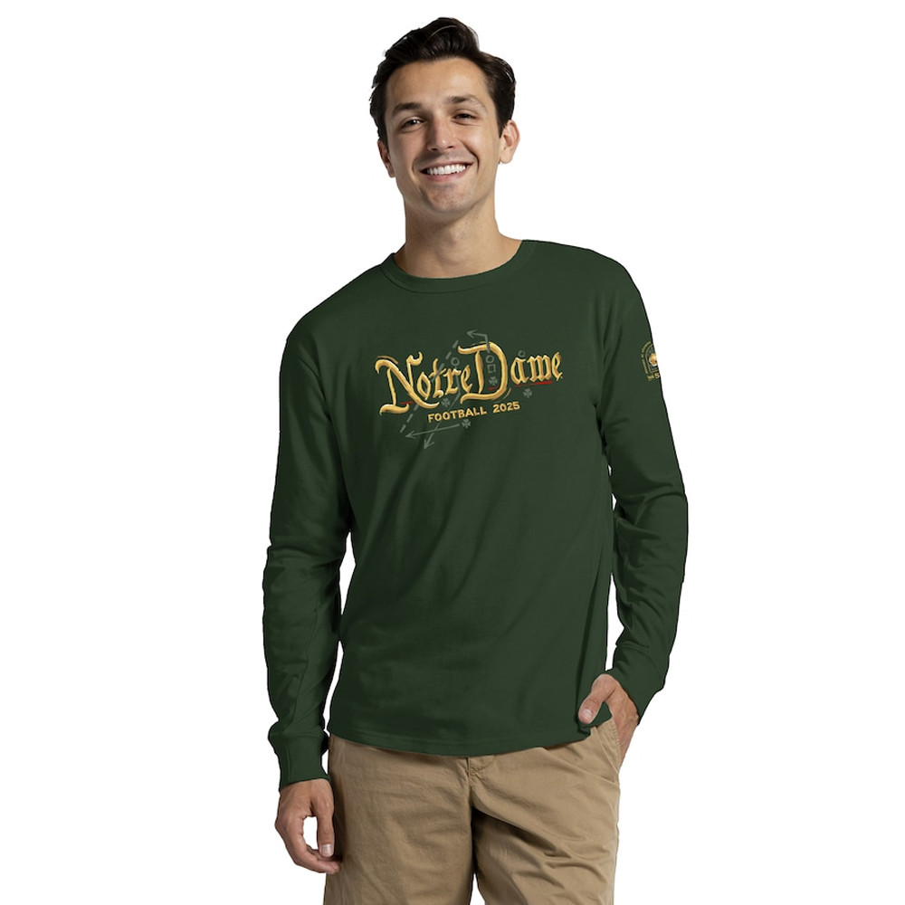 Dark Green Notre Dame Fighting Irish The Shirt 2025 Long Sleeve T-Shirt Gifts For Football Fan