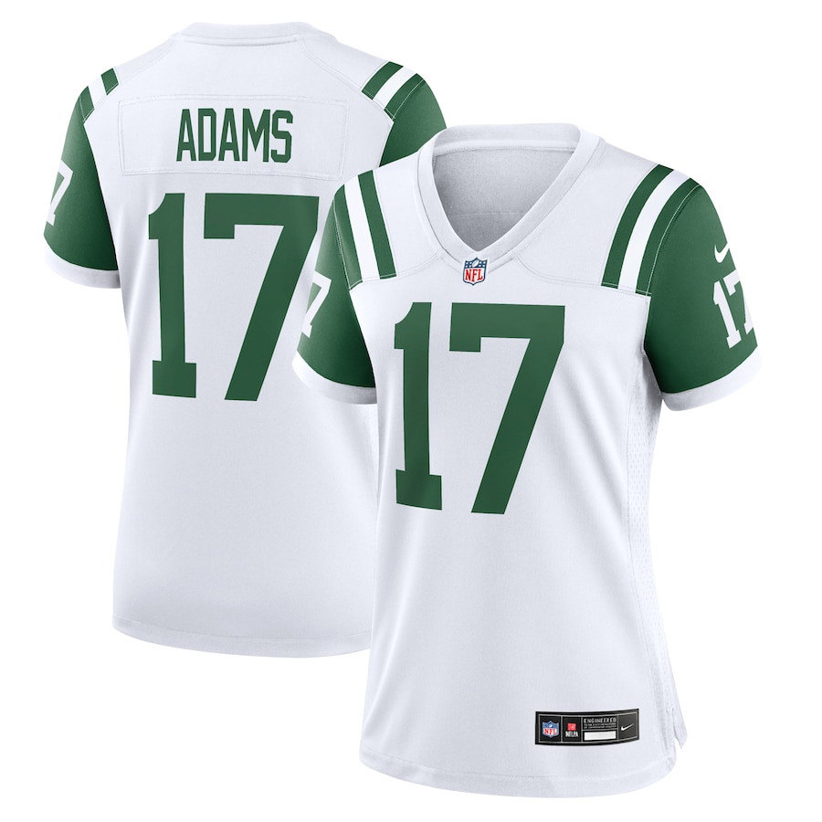 Davante Adams 17 New York Jets Women's White Classic Alternate Game Jersey - JS773