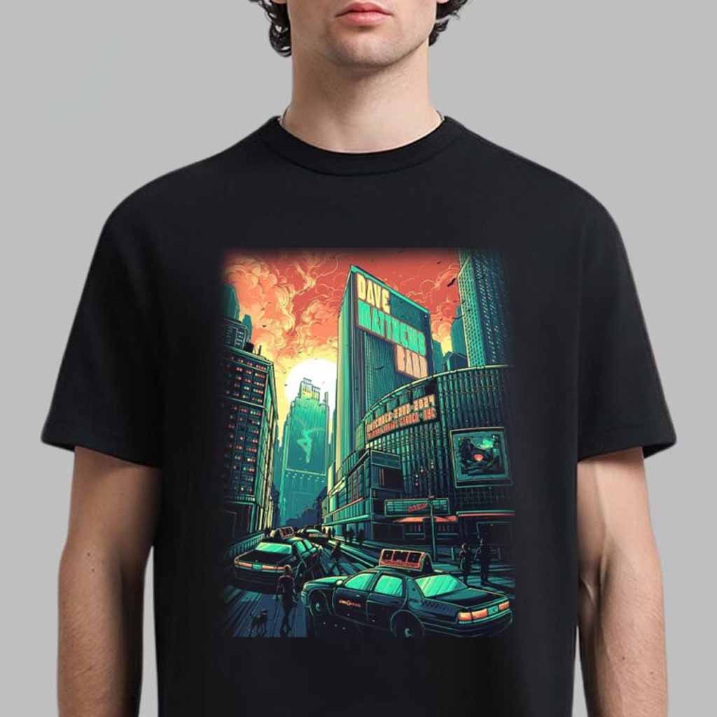 Dave Matthews Band Concert Poster For Show At Madison Square Garden Night 1 In New York City On November 22 2024 T-Shirt Presents For Music Lovers