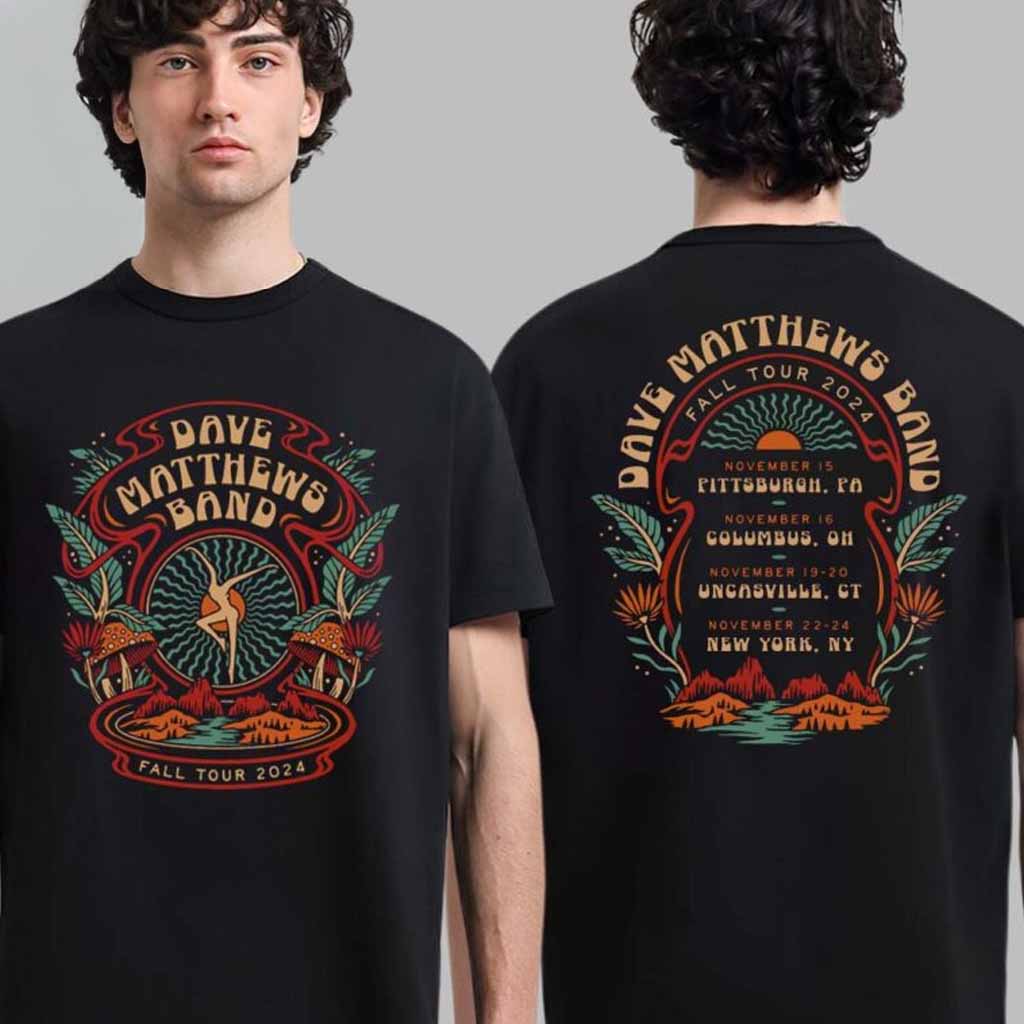 Dave Matthews Band Fall Tour 2024 Merch Tee For November Shows T-Shirt Christmas Gifts For Him