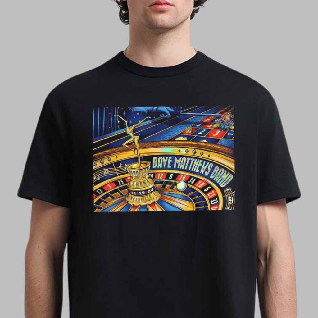 Dave Matthews Band Merch Roulette Wheel Art  T-Shirt Gift For Rock Band Fans