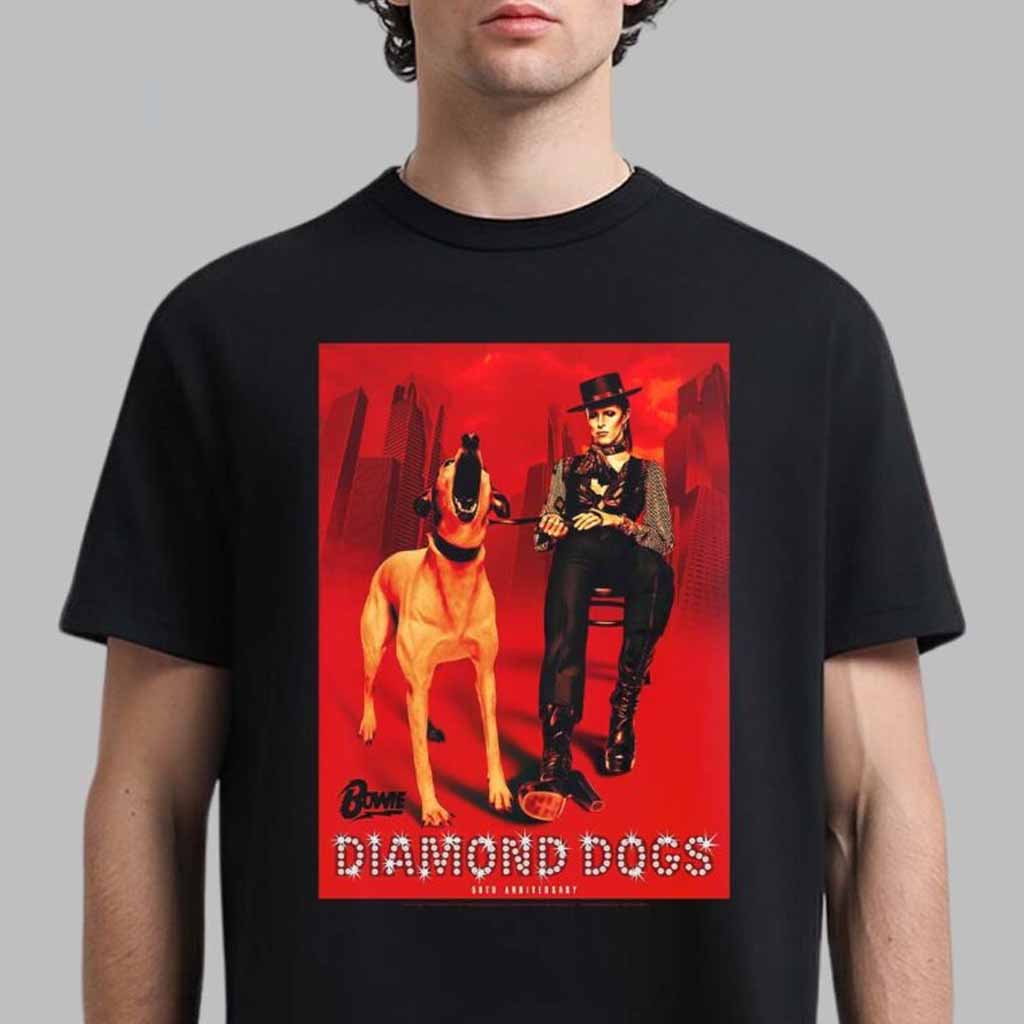 David Bowie Diamond Dogs 50th Anniversary Poster T-Shirt David Bowie Merch Gifts For Friends