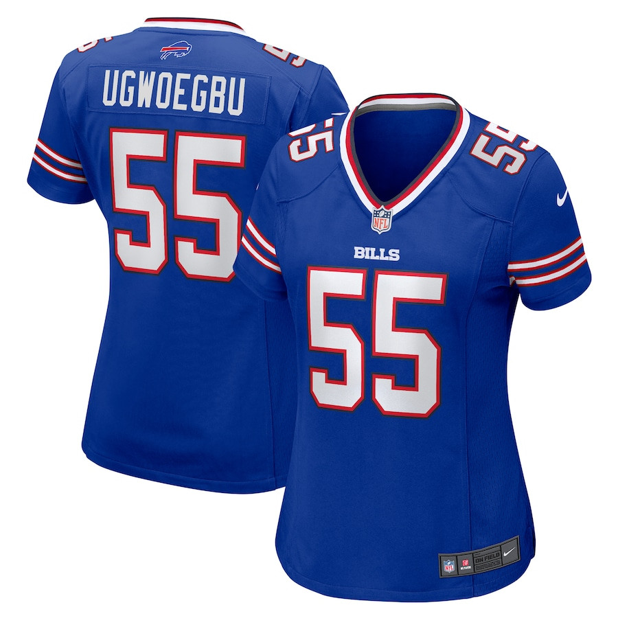 David Ugwoegbu 55 Buffalo Bills Women's Game Jersey - Royal - JSDV917