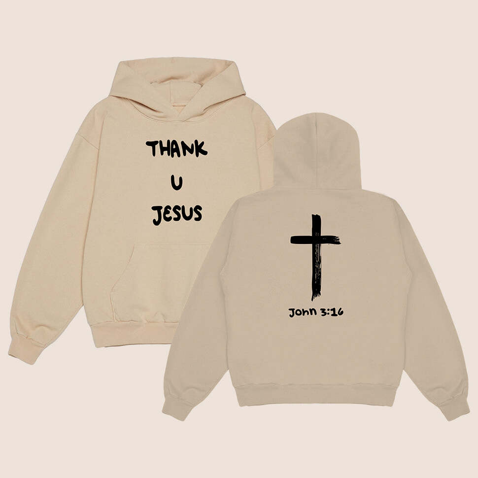 Daydrian Harding Merch John 3 16 Thank U Jesus Hoodie Gifts For Besties Gifts For Sister