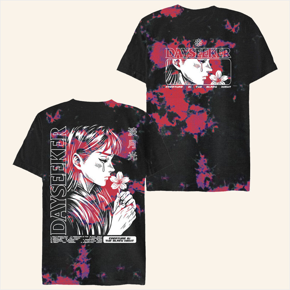 Dayseeker Crying Girl BlackRed Tie Dye T-Shirt Impericon Merch Birthday Gifts For Best Friend