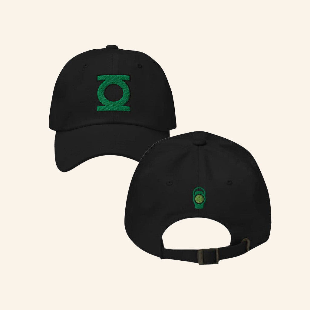 DC Merch Green Lantern Power Battery Embroidered Hat Gifts For Dudes