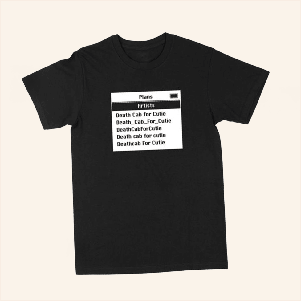 DCFC Screen Black T-Shirt Death Cab For Cutie Merch Birthday Presents For Boyfriend