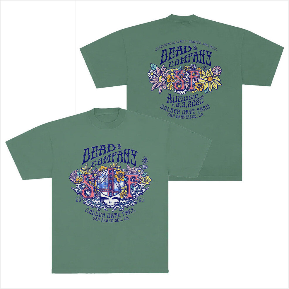 Dead And Company Golden Gate Park Flowers T-Shirt Dead And Company Merch Gifts For Girlfriend