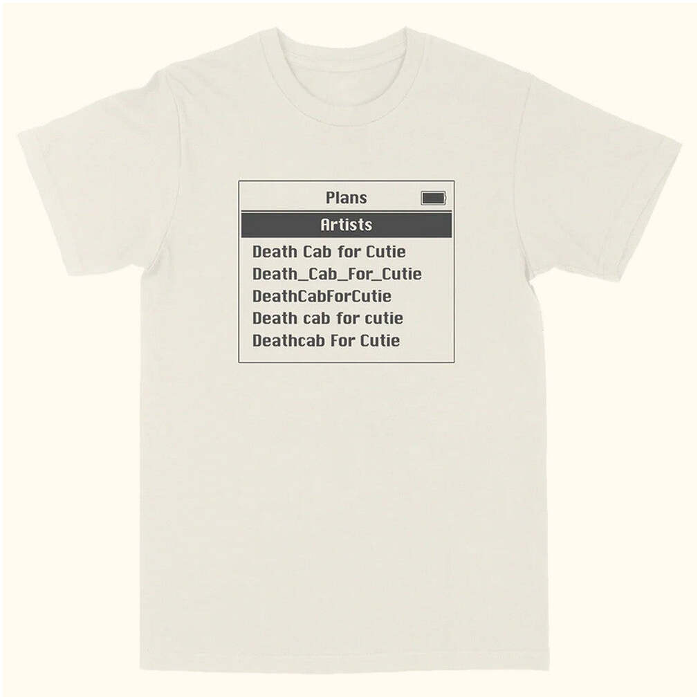 Death Cab For Cutie Merch DCfC Screen T-Shirt Vintage White Gifts For Him Gifts For Friends