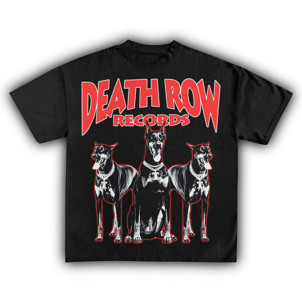 Death Row Records White T-Shirt Black Fan Merch Christmas Gifts For Boyfriend