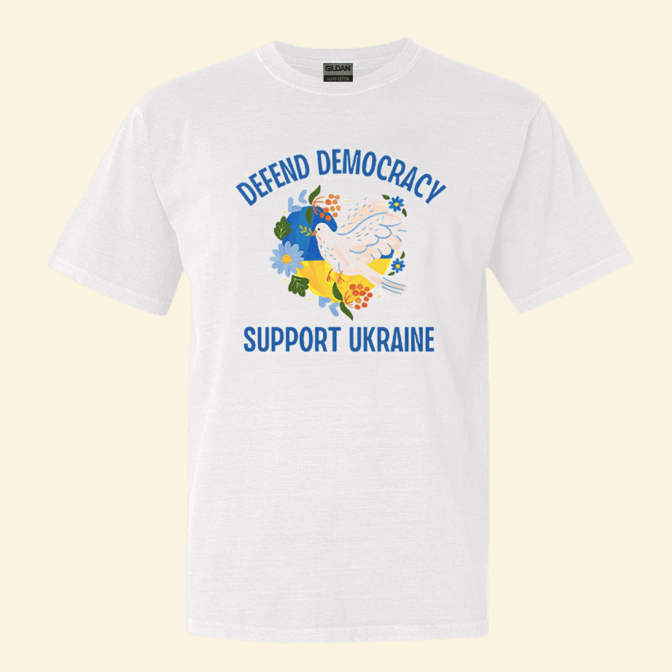 Defend Democracy Support Ukraine T-Shirt I Stand With Ukraine Shirt Birthday Gifts For Dad