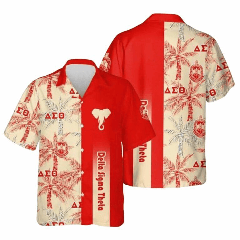 Delta Sigma Theta Palm Tree Hawaiian Shirt Best Gifts For Husband