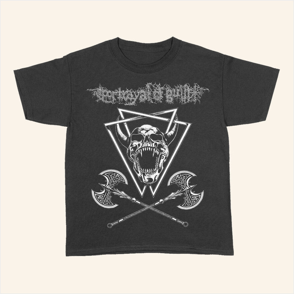 Demon Skull SS T-Shirt Portrayal Of Guilt Merch Presents For Boyfriend BFF Birthday Gifts