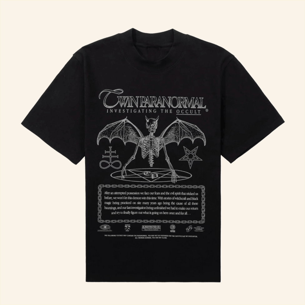 Demonic Evidence T-Shirt Twin Paranormal Merch Gift Ideas For Husband Birthday Gifts For Besties