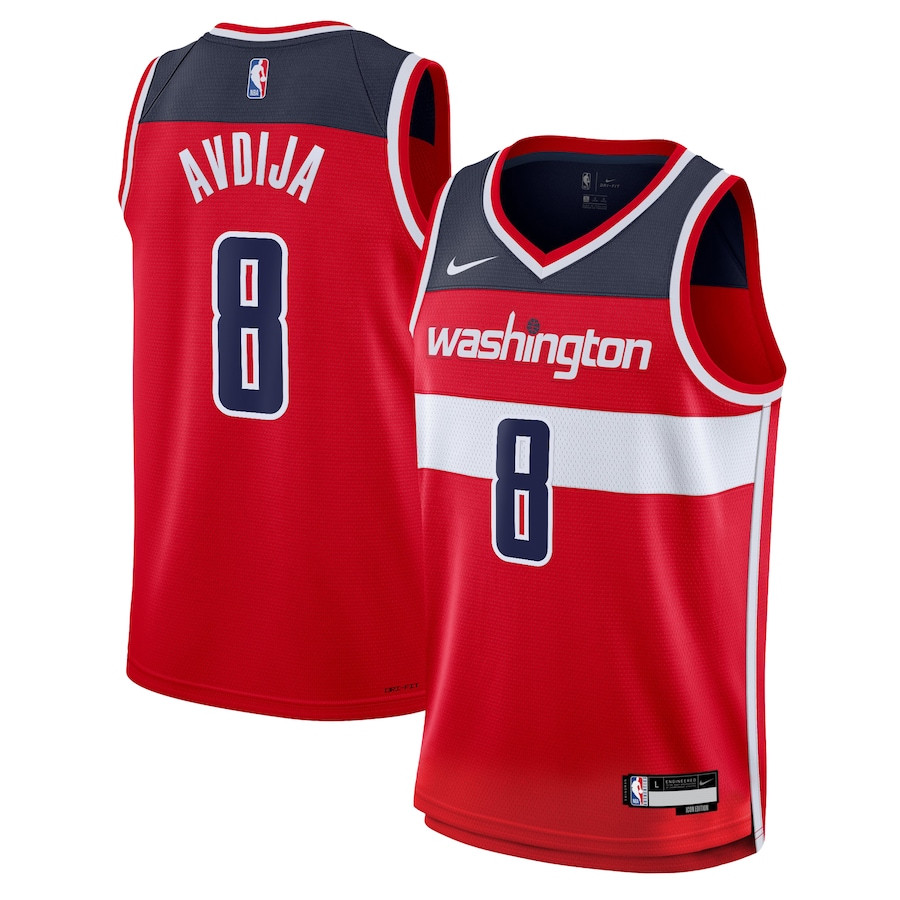Deni Avdija 8 Washington Wizards Unisex Swingman Jersey - Icon Edition - Red - JS755