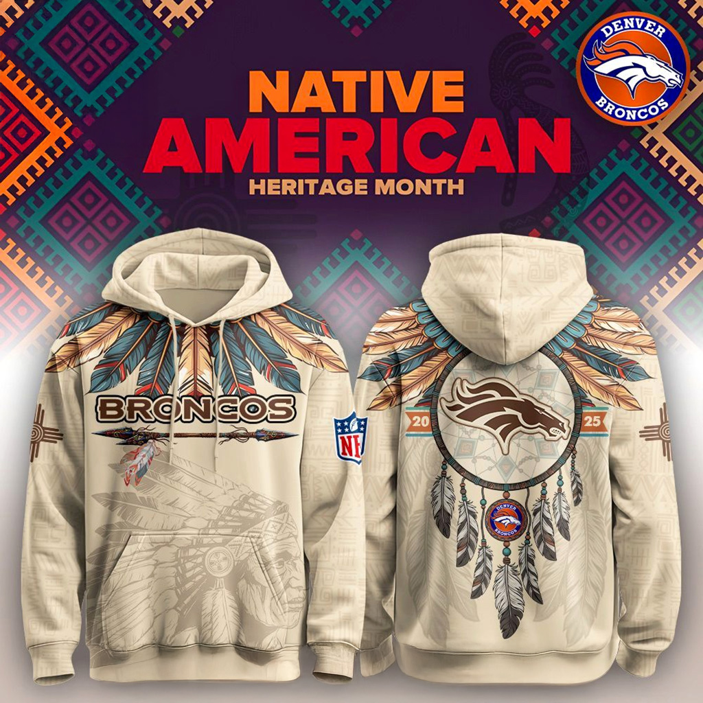 Denver Broncos Native American Heritage Month Hoodie Denver Broncos Merch Gift For Fans