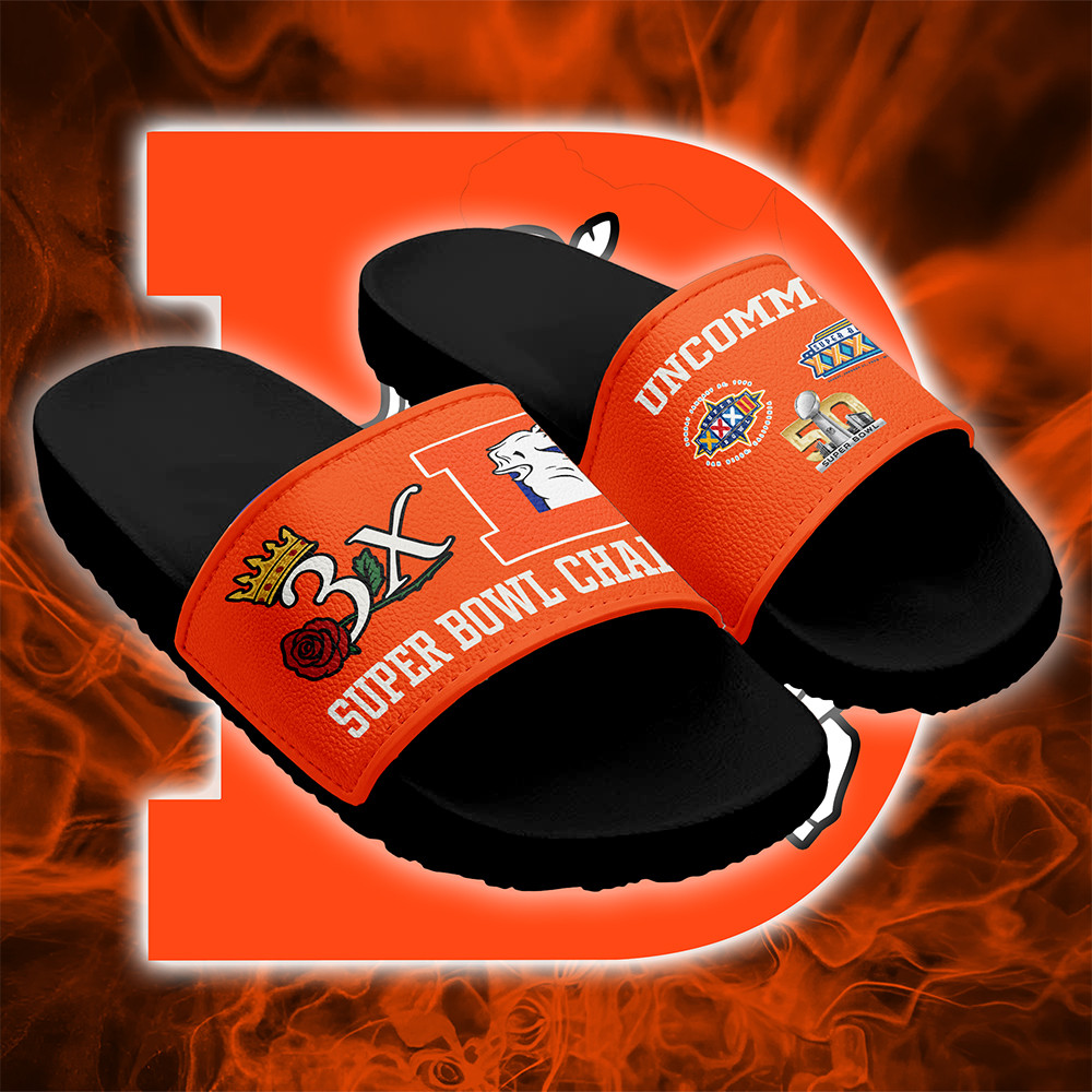 Denver Broncos Slide Sandals Unique Gifts For Football Lovers
