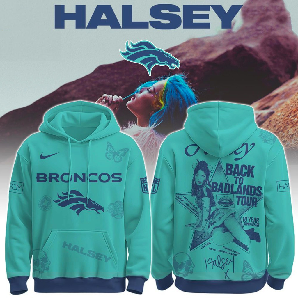 Denver Broncos X Halsey Back To Badlands Tour Hoodie Denver Broncos Merch Gift For Fans