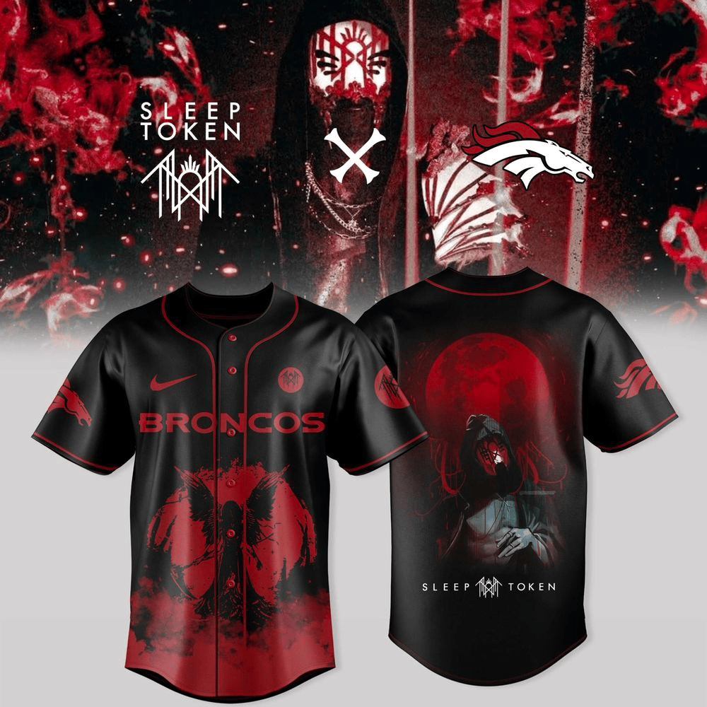 Denver Broncos X Sleep Token Even In Arcadia Tour Merch Baseball Jersey Denver Broncos Merch