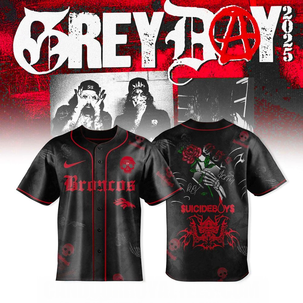 Denver Broncos X Uicideboy Greyday Tour Merch 2025 Jersey Denver Broncos Merch Dad Gifts