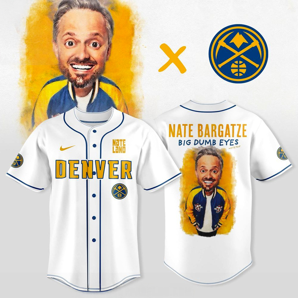 Denver Nuggets X Nate Bargatze Big Dumb Eyes World Tour Jersey Denver Nuggets Merch Fan Gift