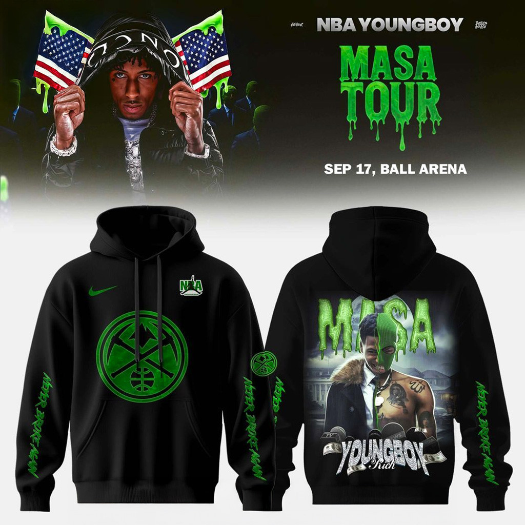Denver Nuggets X Young Boy Masa Tour Hoodie Denver Nuggets Merch Gifts For Fan